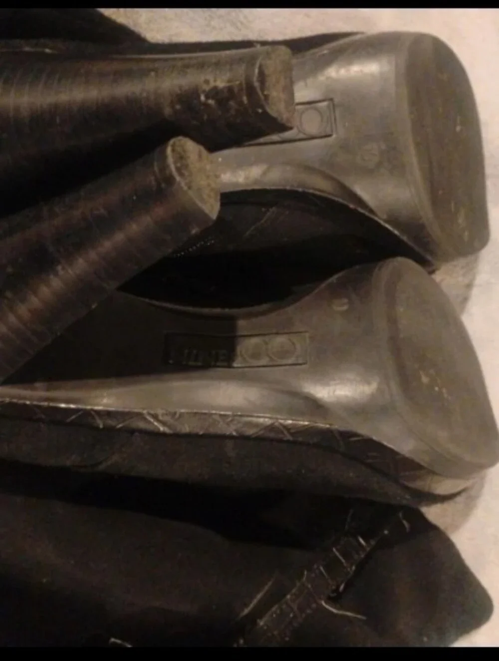 Nine & Co. Black Suede Over-The-Knee Heeled Boots Size 10